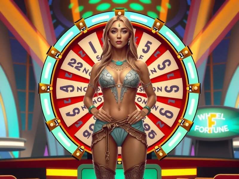 Wheel of Fortune gameplay in action with contestants spinning the wheel