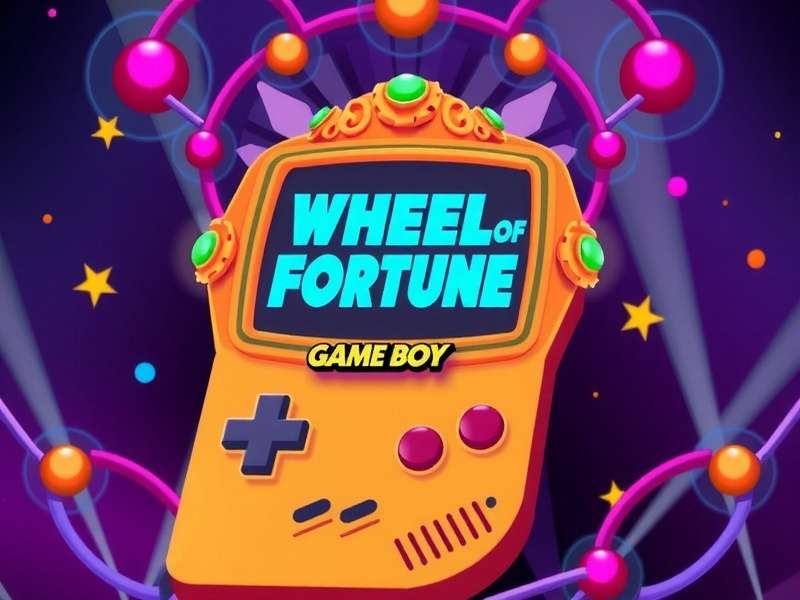 Close-up photo of the original Wheel of Fortune Game Boy cartridge with Nintendo logo