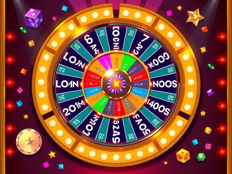 Online Wheel of Fortune game interface with spinning wheel