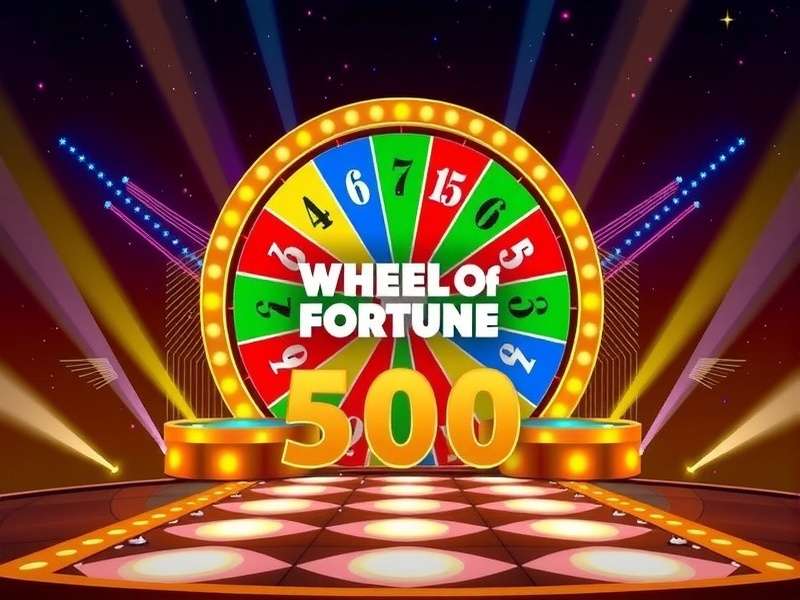 A vibrant spinning game wheel with colorful segments