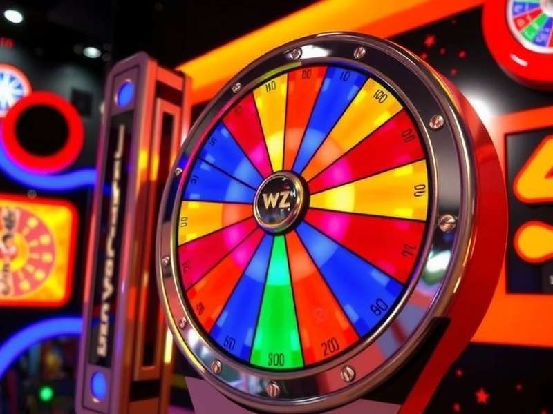 Professional contestant spinning the Wheel of Fortune