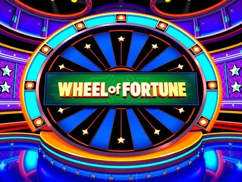 Wheel of Fortune game show set with hosts and contestants