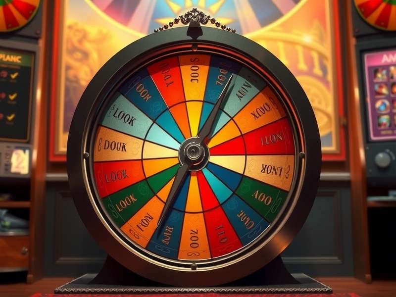 Close-up of the iconic Wheel of Fortune spinning wheel under studio lights