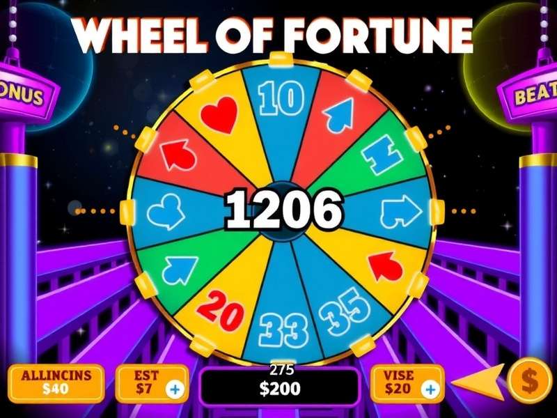 Wheel of Fortune bonus wheel and puzzle board close-up