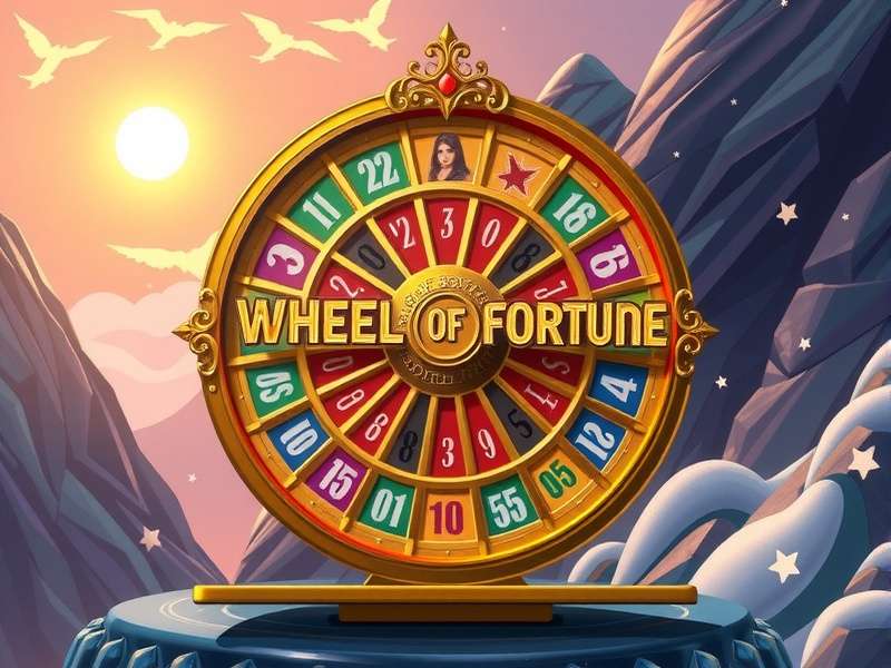 Wheel of Fortune online game interface showing spinning wheel and puzzle