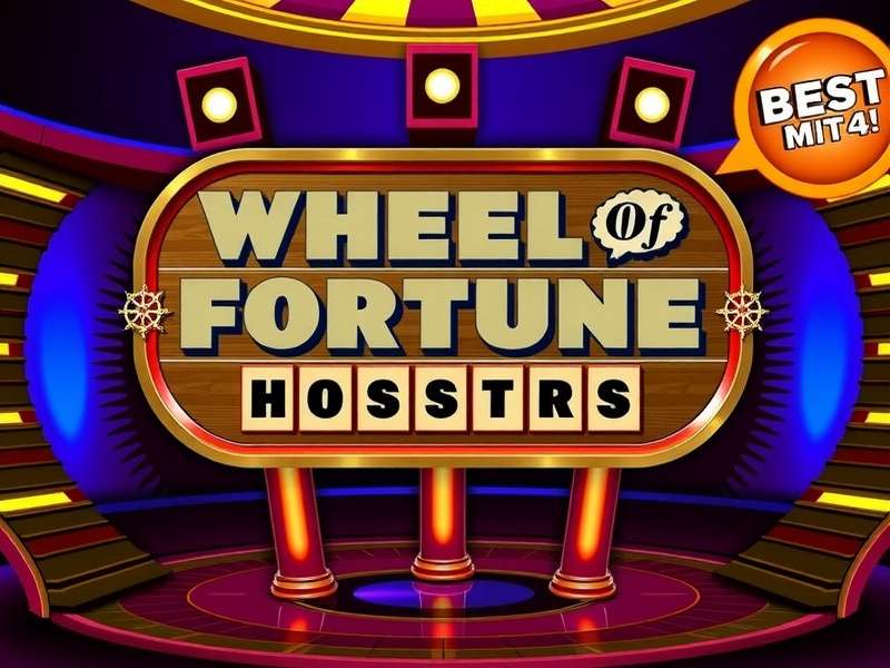 Wheel of Fortune hosts Pat Sajak and Vanna White on set