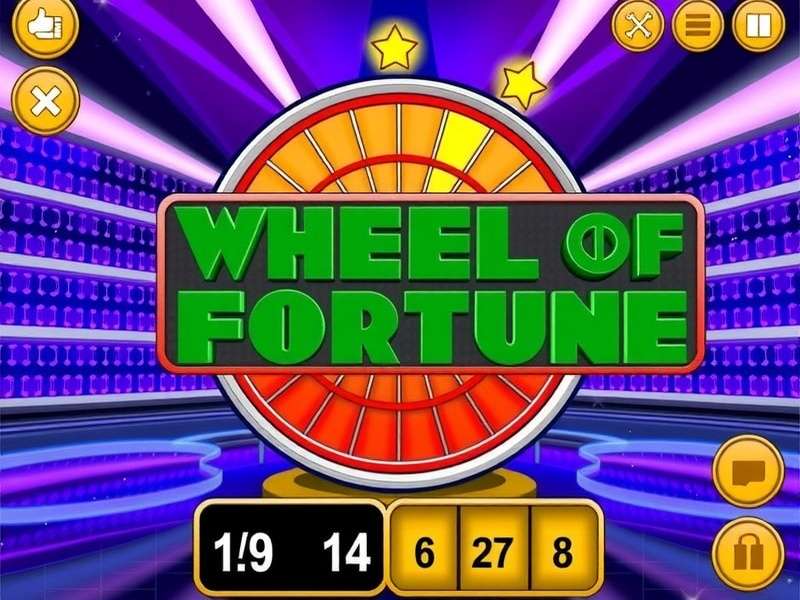 Show business theme wheel of fortune puzzle board with lights