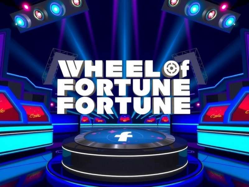 Wheel of Fortune studio set with Pat Sajak and Vanna White hosting tonight's episode