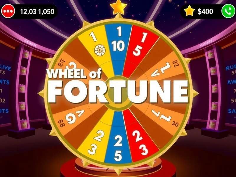 Wheel of Fortune game digital download interface showing puzzle and wheel