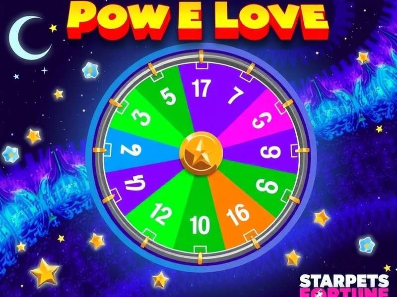 Starpets Wheel of Fortune gameplay screenshot showing a colorful wheel and virtual pets