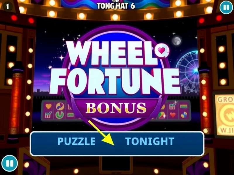 Wheel Of Fortune bonus puzzle wheel with tonight's answer revealed