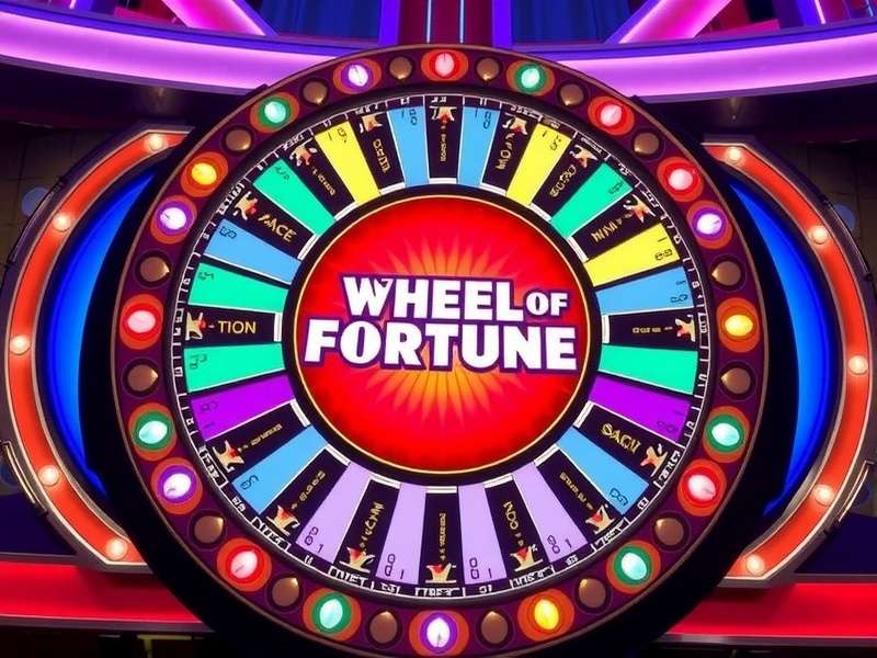 Picture Of Wheel Of Fortune Game Board showing the iconic puzzle board with colorful tiles and the famous wheel