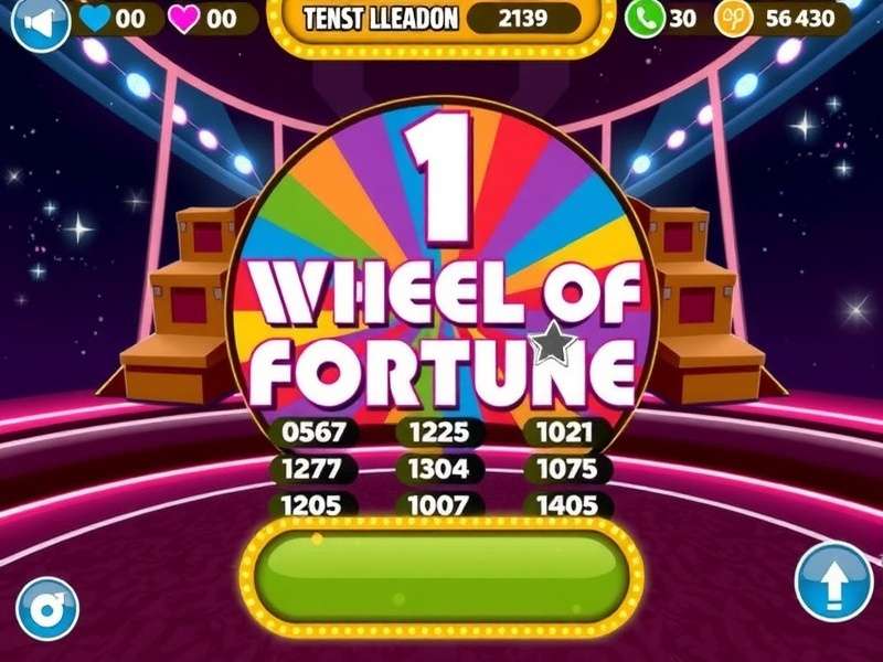 Wheel Of Fortune game board with colorful segments and pointers