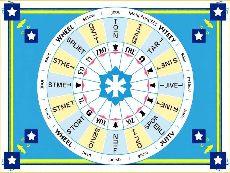 Colorful Wheel Of Fortune game board with spinning wheel, ready for family game night