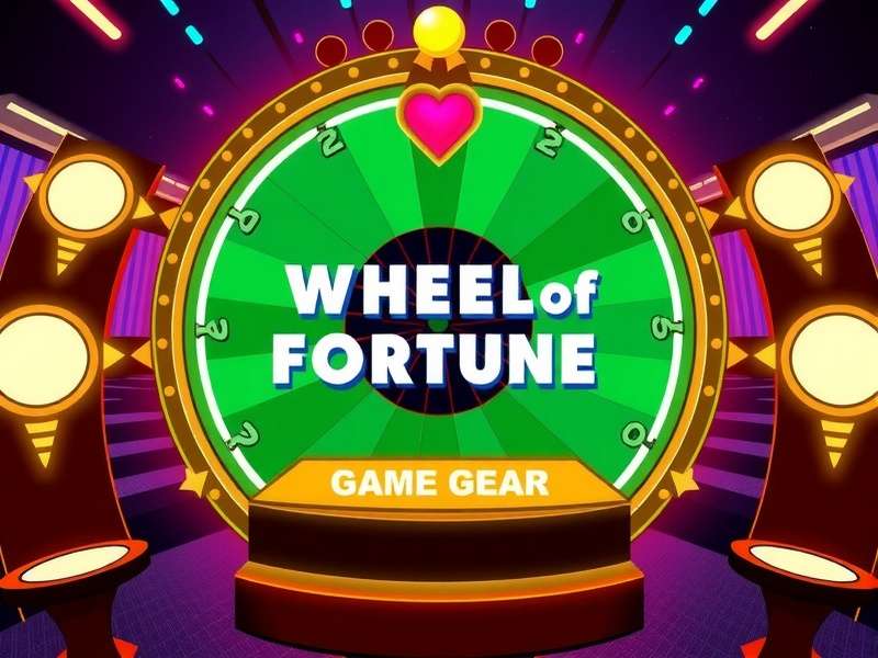 Wheel Of Fortune Game Gear main interface showcasing the iconic wheel and puzzle board
