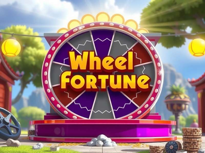 Wheel Of Fortune game wheel with colorful segments and center logo