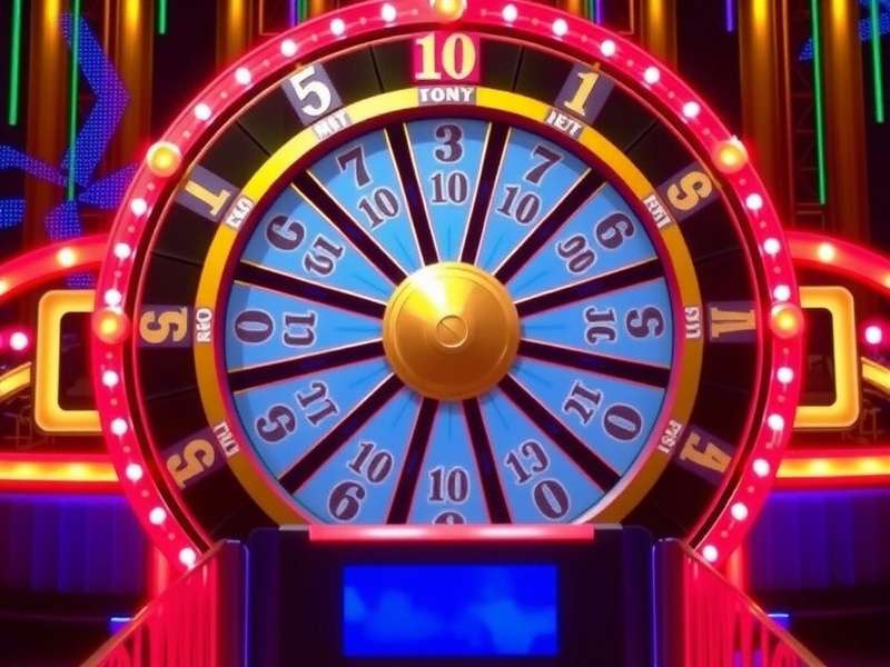 Wheel Of Fortune Game Board Online interactive wheel interface with golden segments and vibrant colors
