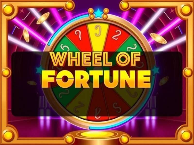 Wheel Of Fortune game show wheel with colorful segments and puzzle board background